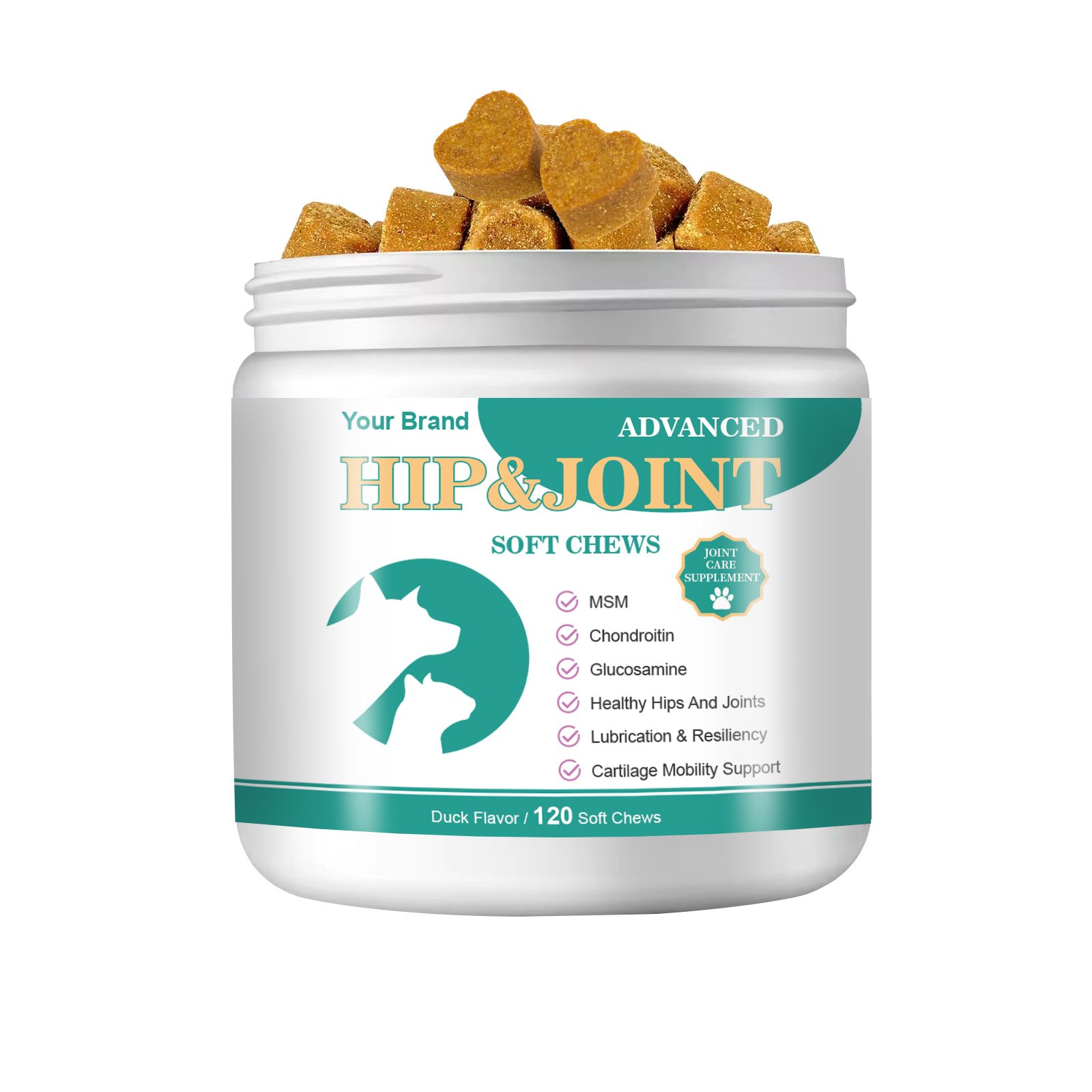 Hip & Joint Supplement for Dogs, 180 Soft Chews, Pet Supplement Manufacturer