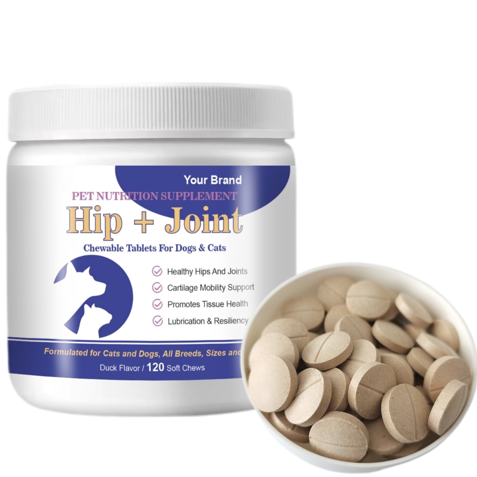 Dog Cat hip joint soft chews supplement